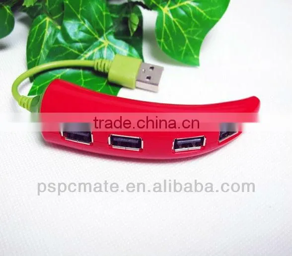 cute pepper shape usb hub 4 ports USB hub vegetables shape hub