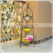 6 layers metal black round foldable plant stand