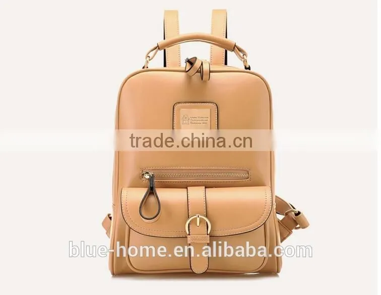 New beautiful girl brown backpack Fashion school bag