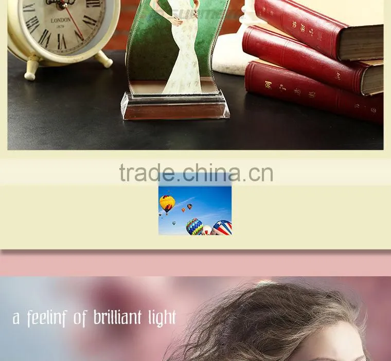 sublimation funny crystal picture digital photo frame photo wedding gift
