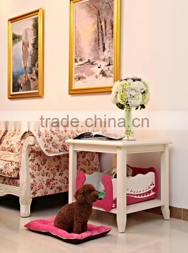 2016 new fashion wooden pet bed