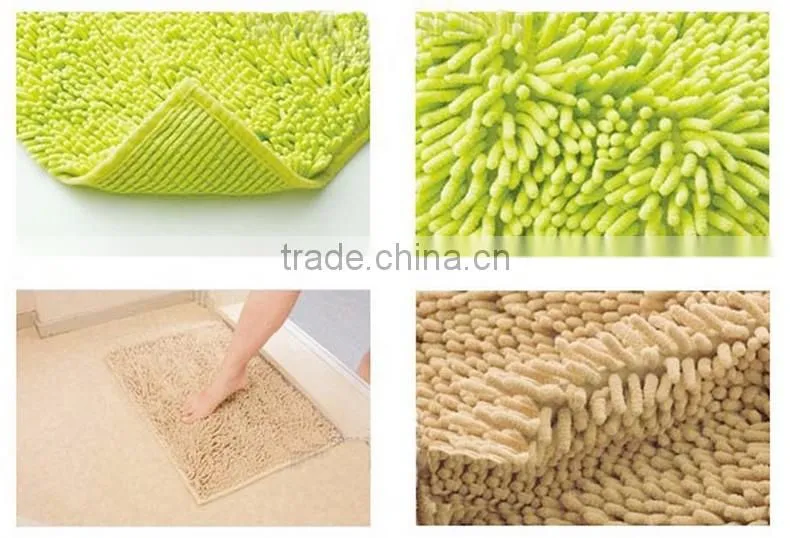 Eco-Friendly microfiber chenille anti slip bath mat
