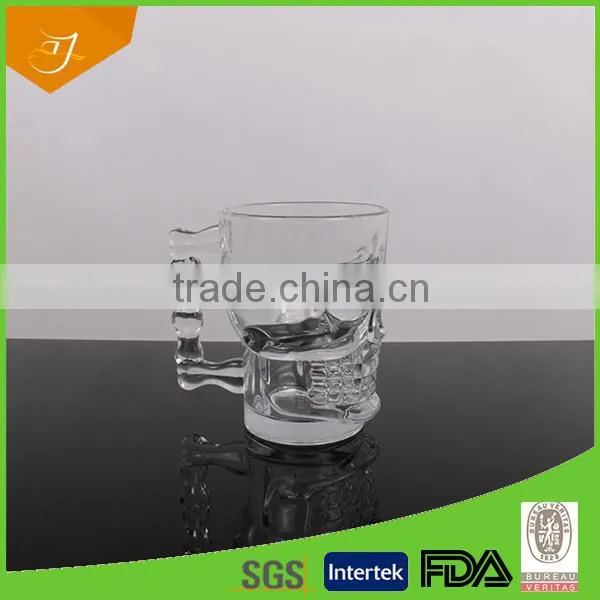 Glass mug with Skeleton Embossed