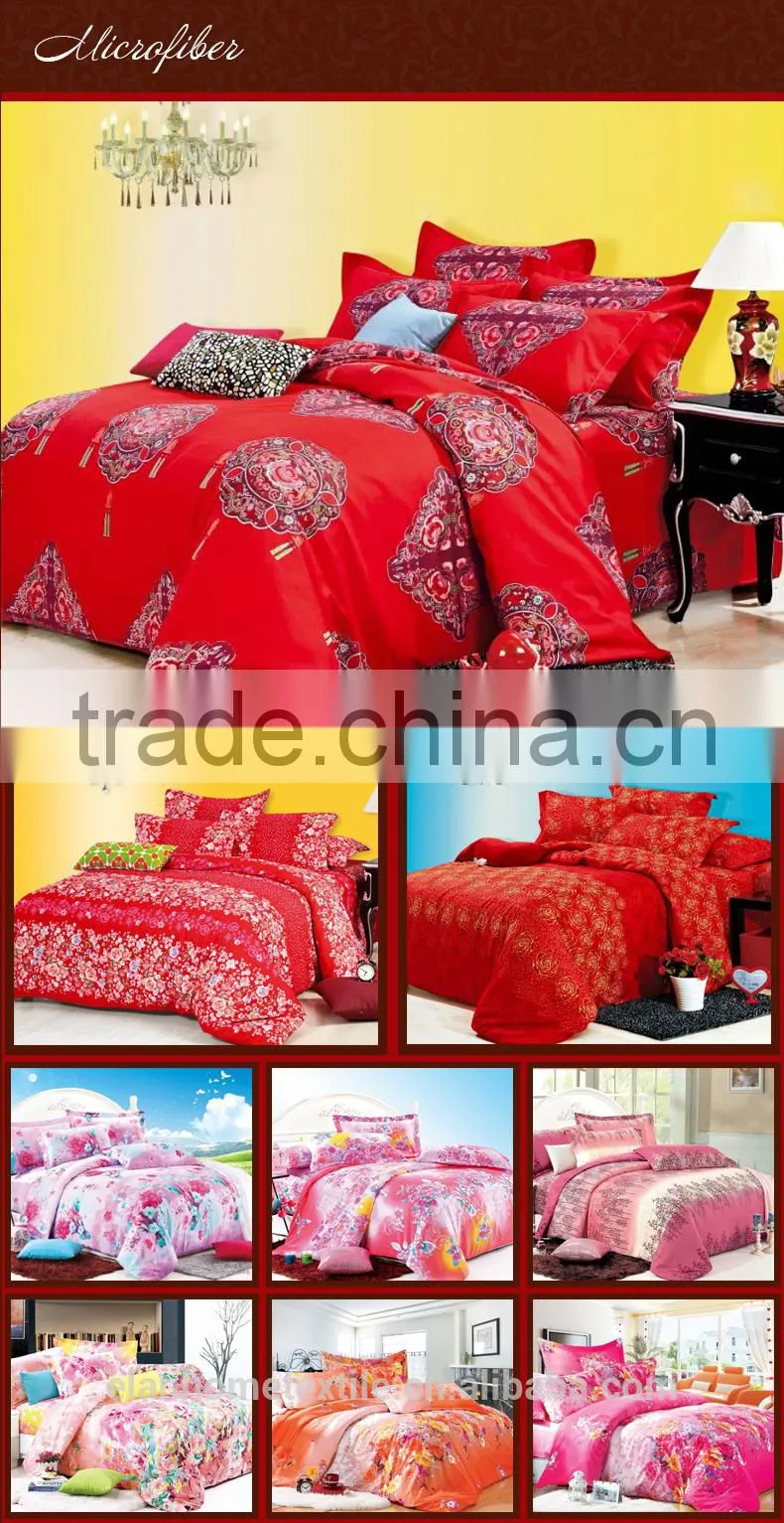 100% microfiber disperse printting beautiful comforter cover set with zipper