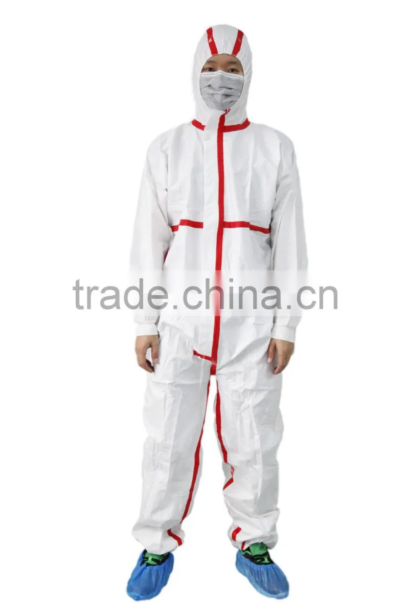 disposable coverall Type 3456 anti virus MERS anti bacterial virus effectively