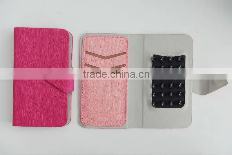 universal Flip Leather Phone case with sucker