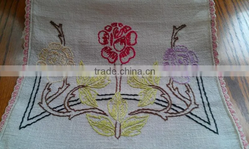 VINTAGE EMBROIDERED TABLE/DRESSER RUNNERS