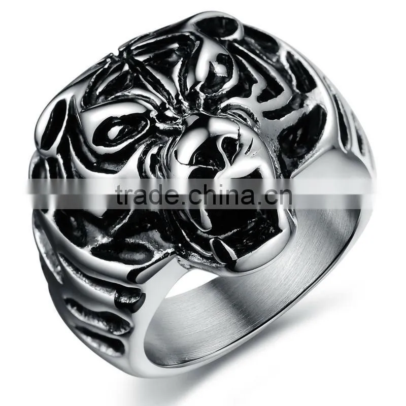 Big Lion Head Men's Ring Indian Head Ring
