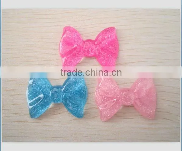 Fashion diy resin bow flat backs cabochon for wholesale