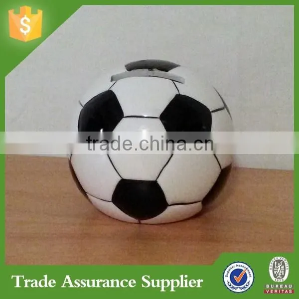 Hot Sales Soccer Ball Shaped Resin Piggy Bank Home Decor