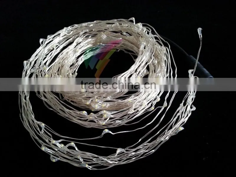 High quality 224 LEDs rattan decoration string lights 3AA battery Outdoor Waterproof Silver Wire Timer String Fairy Light