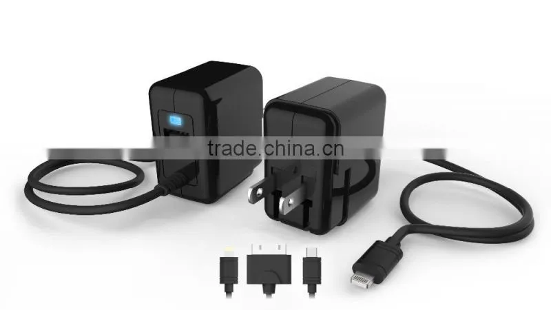 HLT emergency 5V/2.4A portable mobile phone AC charger