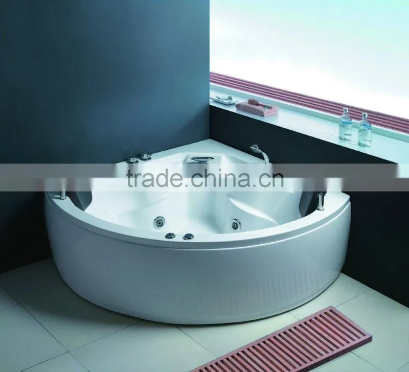 Acrylic Solid Surface whirlpool bathtub for double