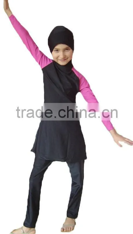 Full Cover Modest muslim girls swimwear