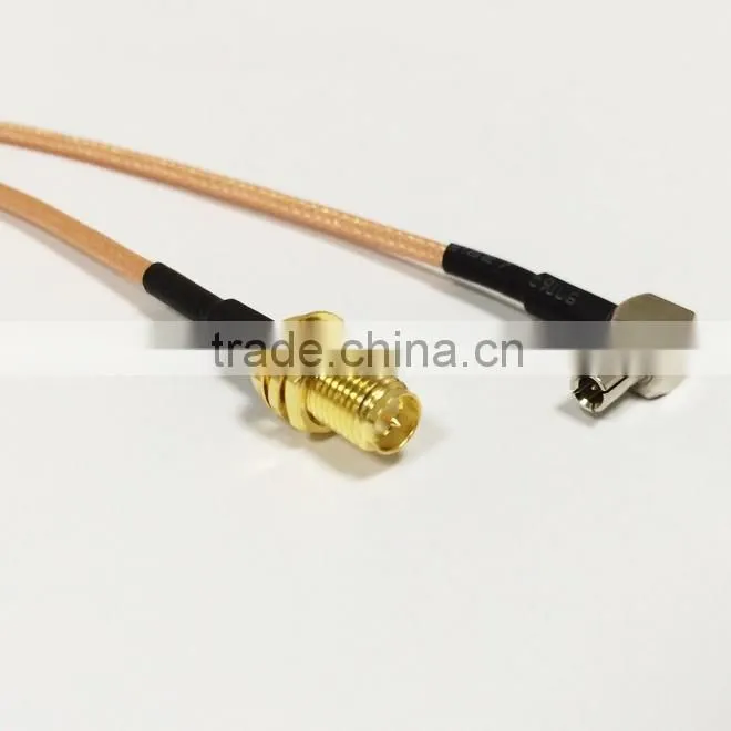 50CM Pigtail coaxial jumper cable RG316 extension cord 20inch TS9 male right angle to RP SMA female RF adapter connector