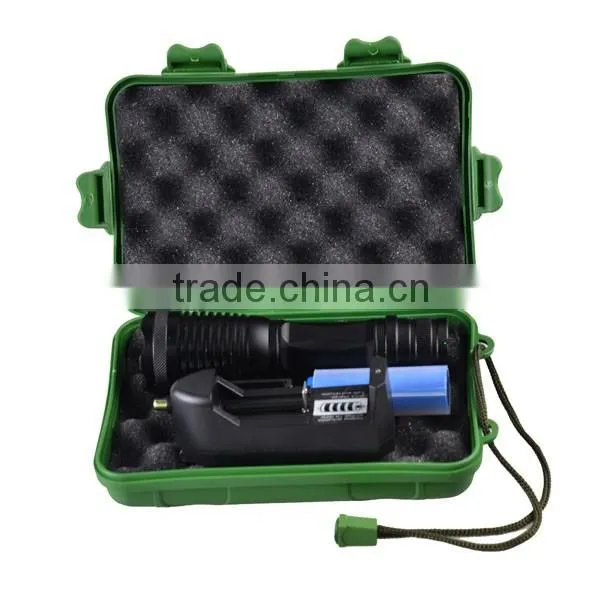 2000 Lumen Expedition Handheld Flashlight Led With Charger, 18650 2000mAh Rechargeable Battery and Sleeve, AAA Battery Holder