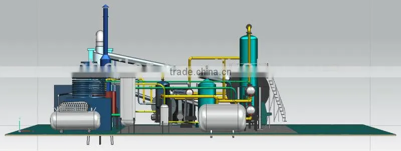 Waste tires pyrolysis unit