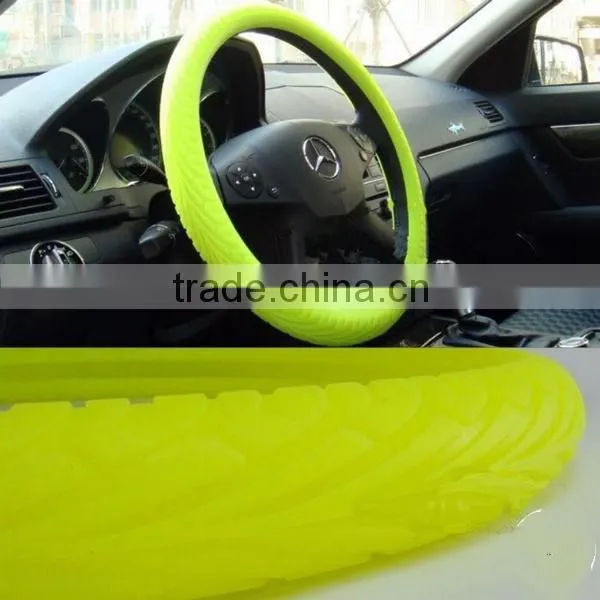 2014 hot selling anti-slip silicone car covers for steering wheel ,silicone steering wheel cover