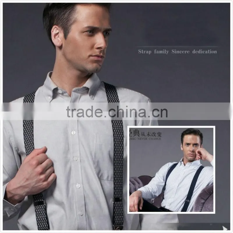 Fashion personalized custom men woven suspender