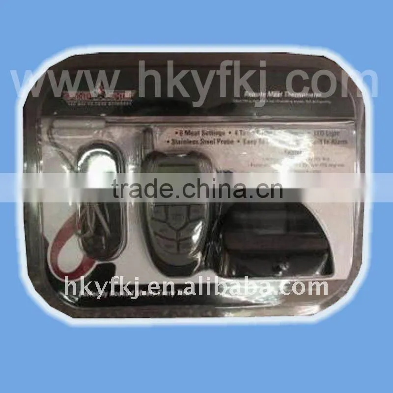 wireless digital bbq thermometer meat taste monitor with remote sensor