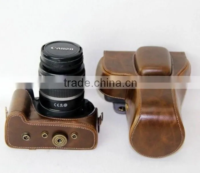 Factory price retro korean unique PU leather Camera Bag in Dongguan