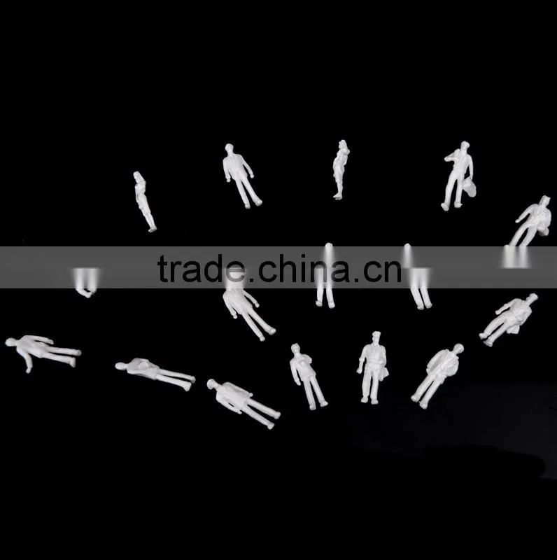 model figure, plastic miniature white human figure for 1/100