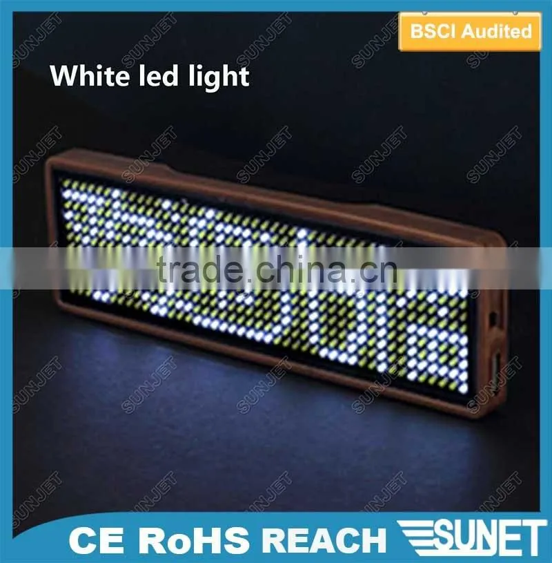 2016 english led badge high brightness led badge