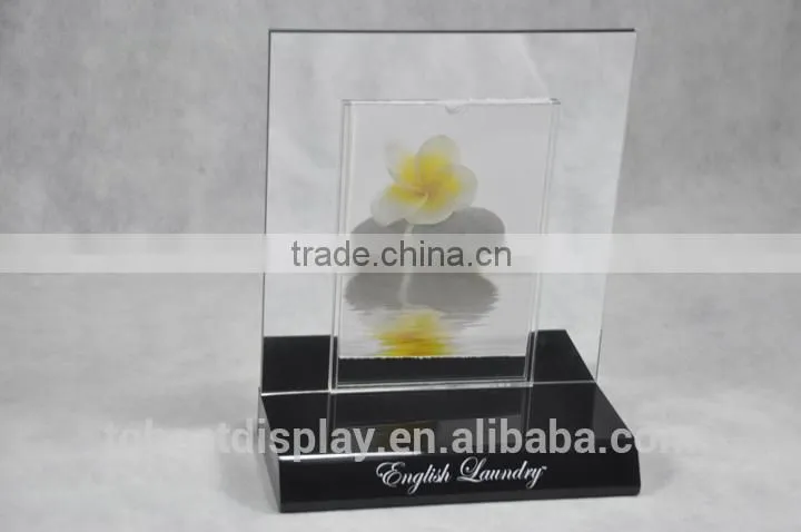 hot sale comnized beauty designed acrylic menu holder, photo frame