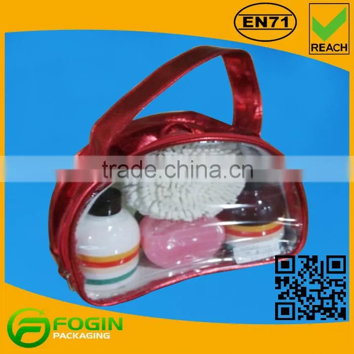 pvc professional makeup case with inner mesh