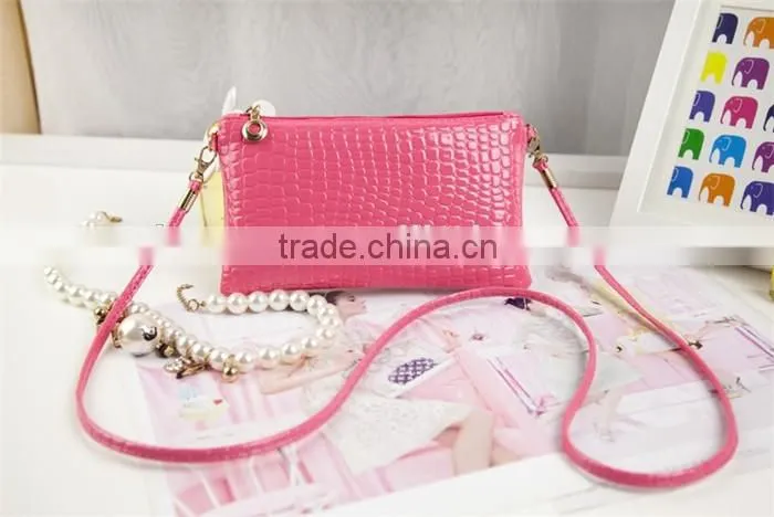 Low cost leather sling shoulder bag ladies purses handbags