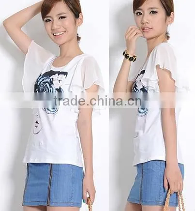 ladies t shirt printed plain blank t shirt women