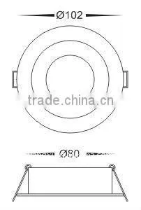 12V high power 3*1w LED downlight CE certification