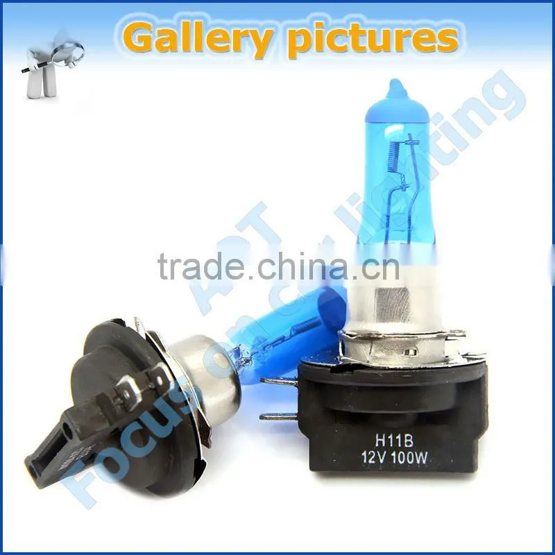 New product 12V 100W H11B 7500K automotive halogen lamp,auto plasma halogen bulbs