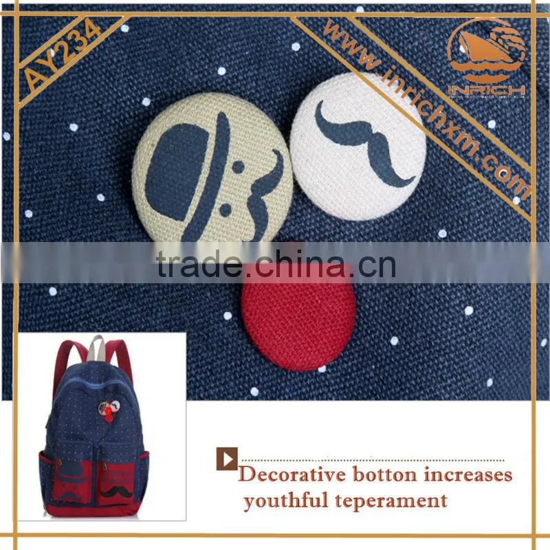 2014 Hot Sell Girls Backpack Satchel Canvas Cheap Rucksack