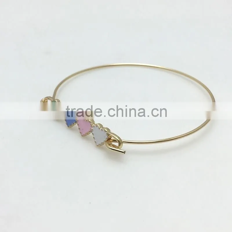 Top women factories for sale in china love charm enamel bangle