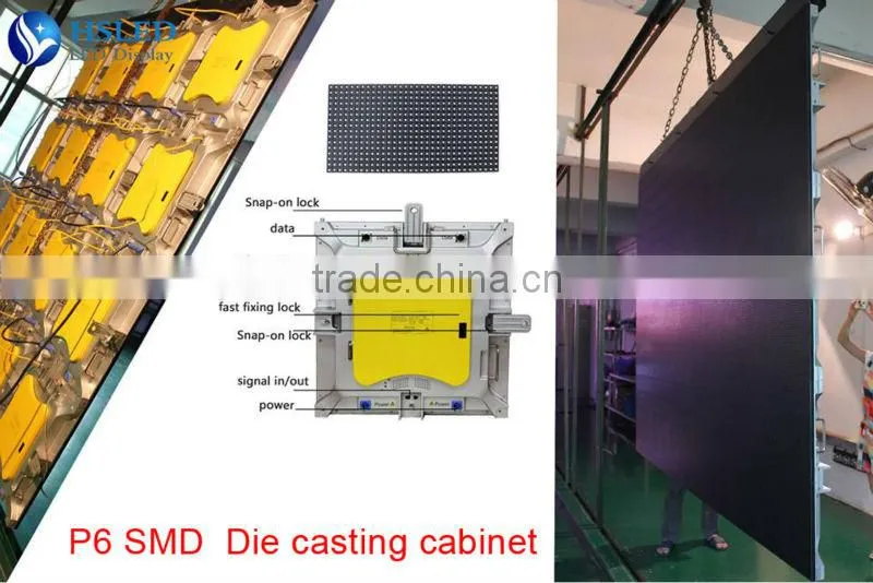 Super slim P6 indoor stage rental led screen Linsn controller live show