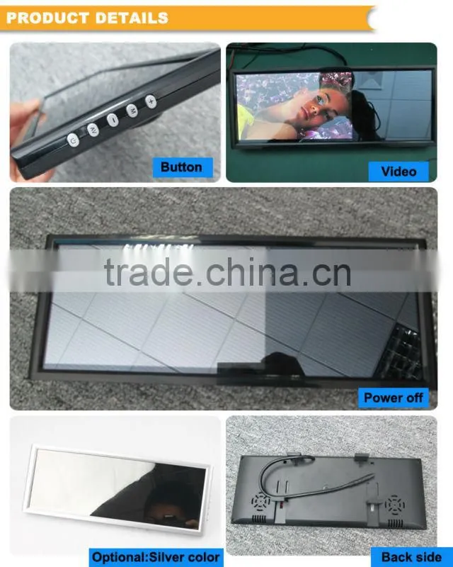 Car Digital TFT Monitor 7 inch car rearview mirror, 7"TFT LED Rearview mirror monitor with AV function