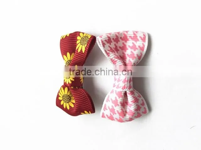 New design cute cotton fabric flower children hair clip set NCA160314