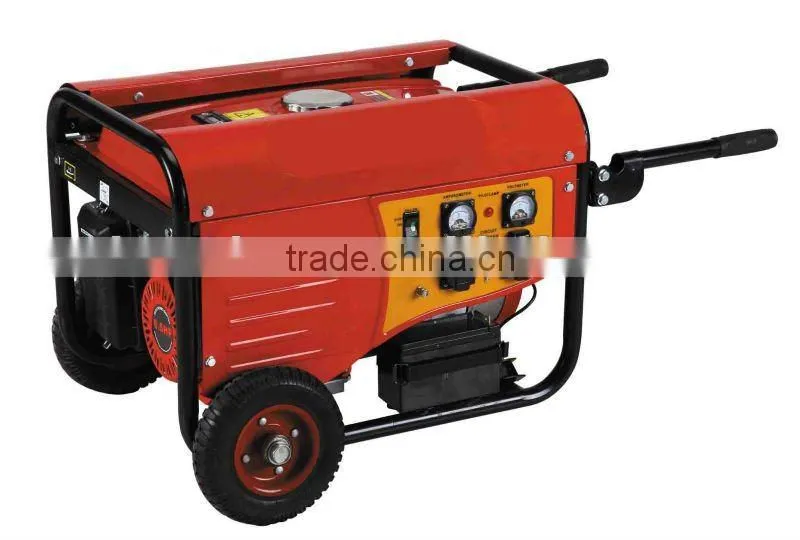 New Type ENGINE168F2.5kw Press type electric start-up Gasoline Generator with wheel