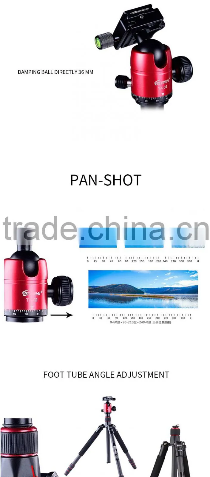 Heavy duty camera tripod professional tripod flexible tripod for digital camera dslr slr