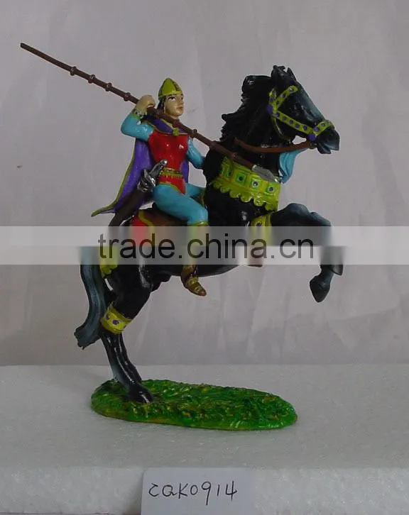 Metal Painting Knight Armor, Colored Soldier Figurines, Painted Warrior