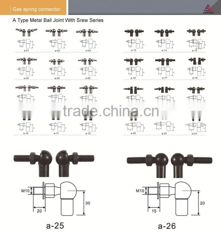 Master lift safety shroud gas struts YQ8/18-105-360(a-a)100