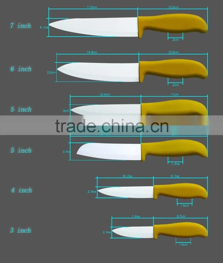 Top Quality Kitchen Knife Ceramic Blade with Wooden Handle 6 inch Chef Knife