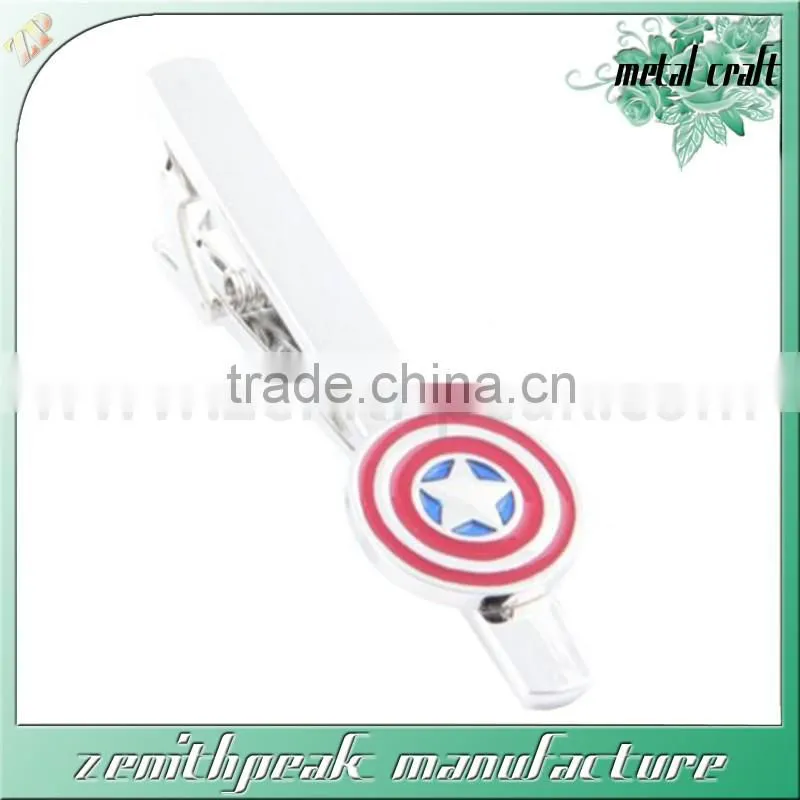 Enamel bus metal tie clip