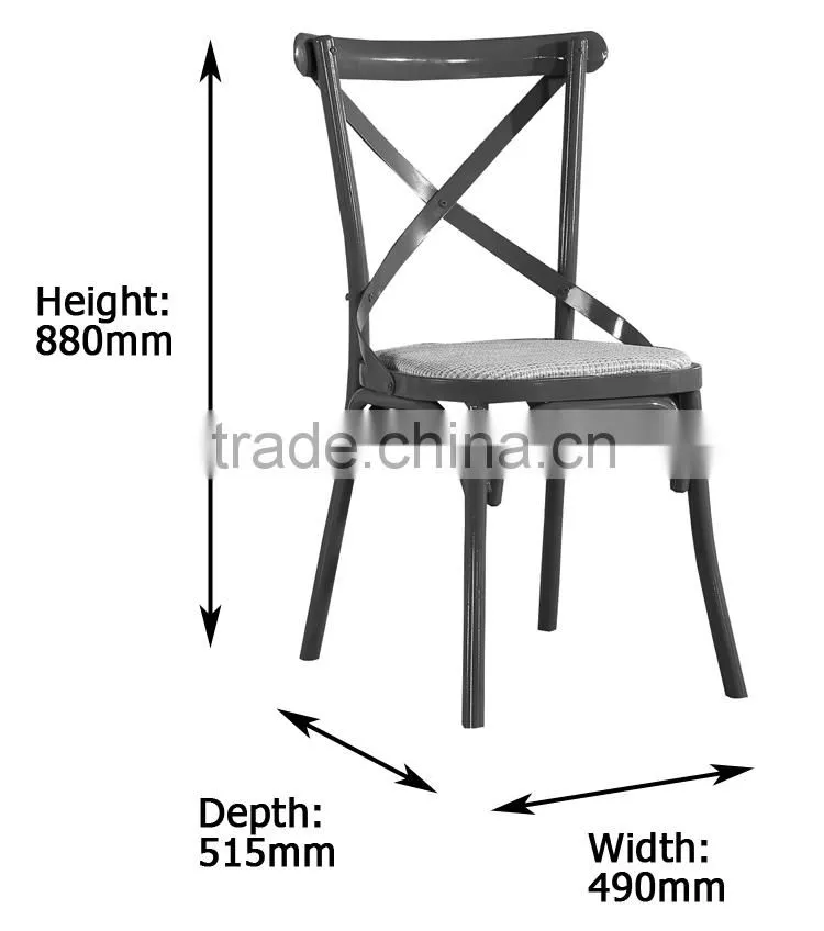 High back good quality outdoor metal garden chair T005