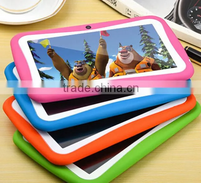 the cheapest version 7" resolution 1024x600 HD display quad core kids tablet PC
