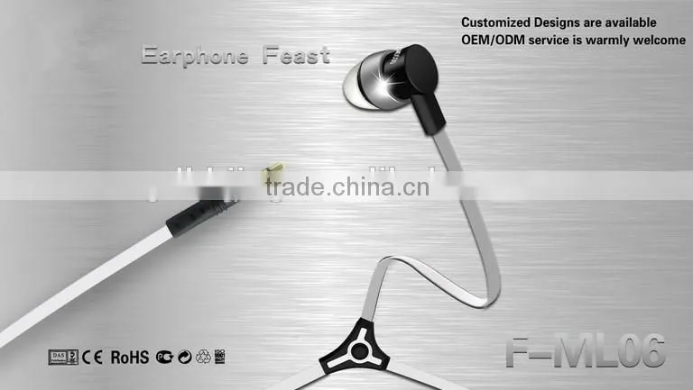 factory supply cheap earphone with MIC and volume control