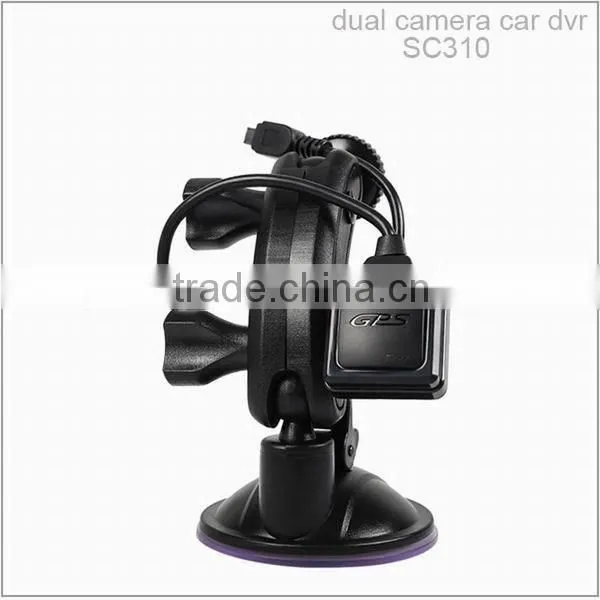 New design dual camera high resolution 2.7 inch TFT LCD panel sc310 car dvr