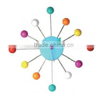 creative colourful Plastic quartz wall clock -- star or sun style