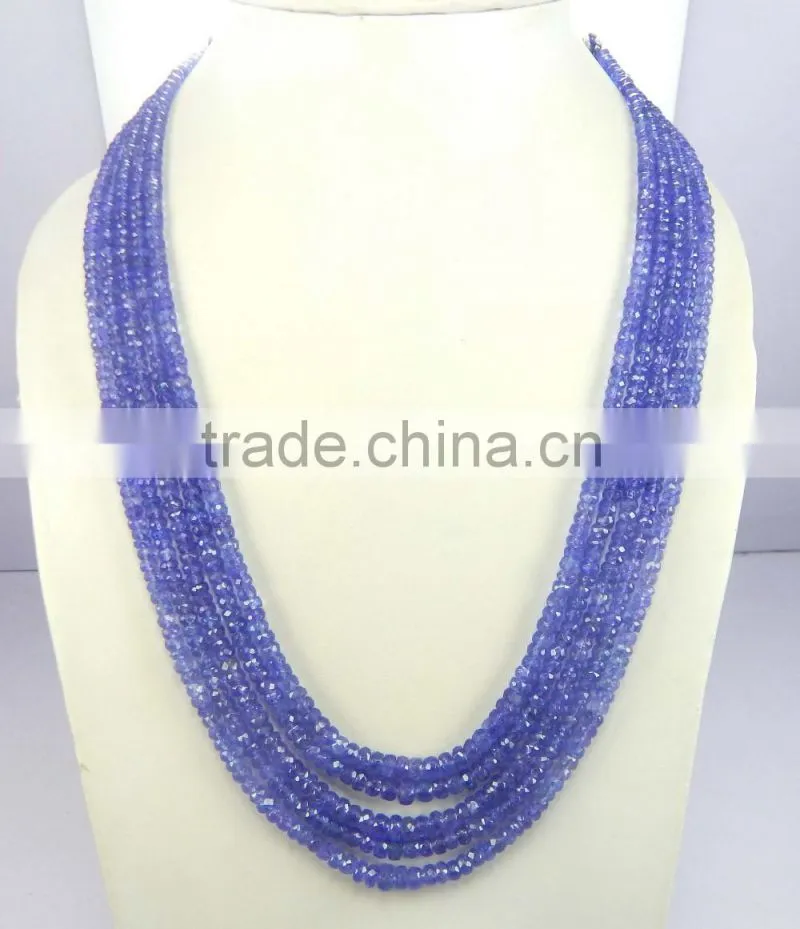 best price Natural Royal Blue AA quality Tanzanite Roundel faceted Beads, tz beads